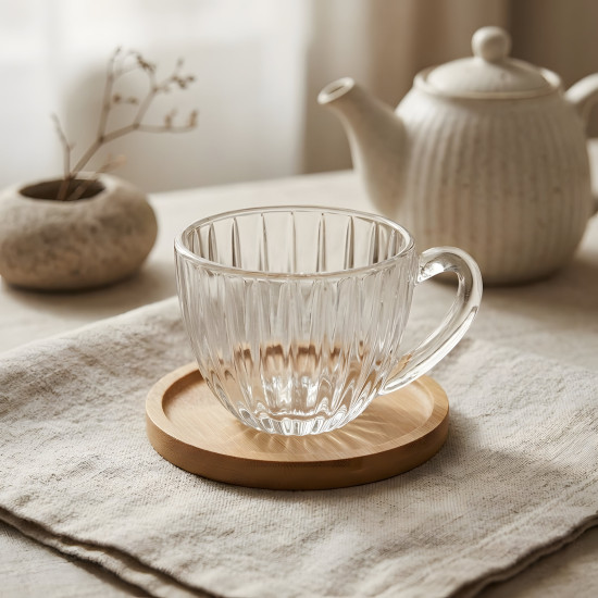 Coffee Cup and Saucer Set - 6 Pcs